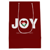 Schattigee Santa & Holly Berries Christmas Joy Medium Cadeauzakje (Achterkant)