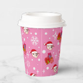 Schattigee Santa Katten Roze Kerst Party Cups Papieren Bekers (Rechts)