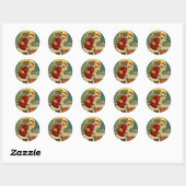 Schattigee Santa Kerst stickers (Vel)