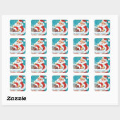 Schattigee Santa Kerst stickers (Vel)