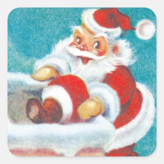 Schattigee Santa Kerst stickers (Voorkant)