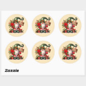 Schattigee Santa Kerst stickers (Vel)