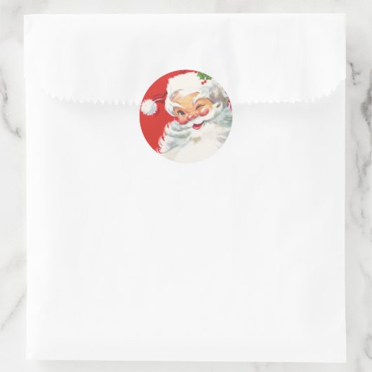 Schattigee Santa Kerst stickers (Tas)