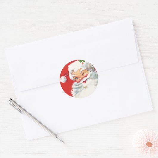 Schattigee Santa Kerst stickers (Envelop)