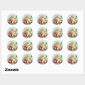 Schattigee Santa Kerst stickers (Vel)