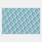 Schattigee Santa Monster Christmas Wrapping Paper  (Voorkant 3)