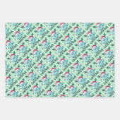Schattigee Santa Monster Christmas Wrapping Paper  (Voorkant 2)