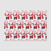 Schattigee Santa Mrs Claus betegeld feestweefsel Tissuepapier (Voorkant)