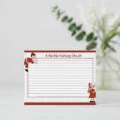 Schattigee Santa / Mrs Claus Blank Recept Kaart (Staand voorkant)
