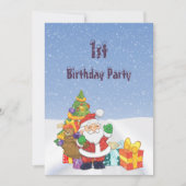 Schattigee Santa & Parcels Sneeuwlandschap 1e Verj Kaart (Voorkant)