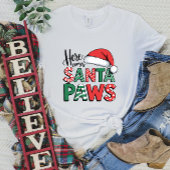 Schattigee Santa Paws Kerst T-shirt