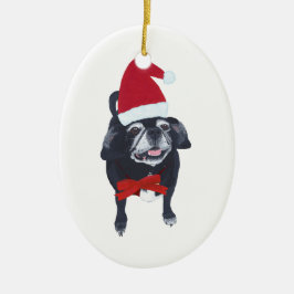 Schattigee Santa Pug Dog Kerst Ornamenten