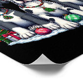 Schattigee Santa Reindeer Elf Grote Deen Kerstvrou Poster (Hoek)