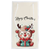 Schattigee Santa Reindeer Klein Cadeauzakje (Voorkant)