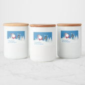 Schattigee Santa & Rendier aangepaste tekst voedse Voedselcontainer Etiket (Flessen)