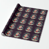 Schattigee Santa Robins Cadeaupapier (Uitgerold)