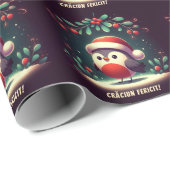 Schattigee Santa Robins Cadeaupapier (Rol Hoek)