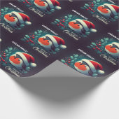 Schattigee Santa Robins Cadeaupapier (Hoek)