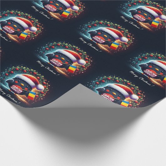 Schattigee Santa Robins Cadeaupapier (Hoek)