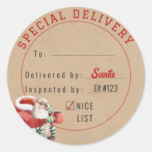Schattigee Santa Special Delivery Gift Label