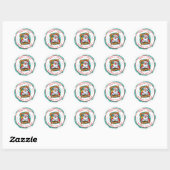 Schattigee Santa Speciale levering Geen Peeking Ronde Sticker (Vel)