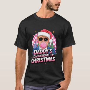 Schattigee Santa Trump zonnebril retro kerst grapp T-shirt