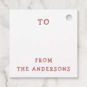 Schattigee Santa waterverf illustratie Vrolijk Ker Bedankjes Labels (Achterkant)