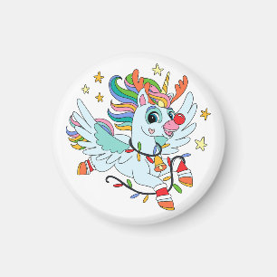 Schattigee Santa's Deer Eenhoorn Magneet