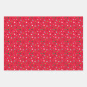 Schattigee Santas met feestelijke baarden blauw en Inpakpapier Vel (Voorkant 3)