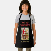 Schattigee Santa's Workshop met aangepaste naam Schort (Insitu)