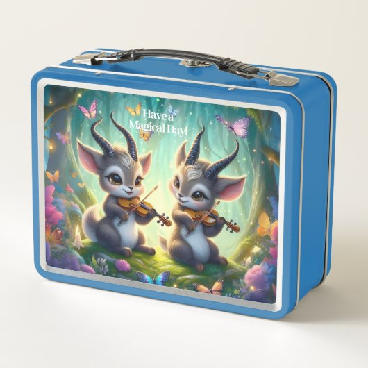 Schattigee Saolas spelen altviool in een magisch b (Achterkant)