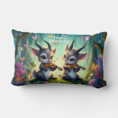 Schattigee Saolas spelen altviool in een magisch b Kussen (Achterkant)