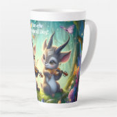 Schattigee Saolas spelen altviool in een magisch b Latte Mok (Rechterhoek)