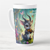 Schattigee Saolas spelen altviool in een magisch b Latte Mok (Linkerhoek)