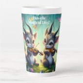 Schattigee Saolas spelen altviool in een magisch b Latte Mok (Voorkant)