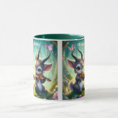 Schattigee Saolas spelen altviool in een magisch b Mok (Midden)