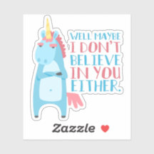 Schattigee sarcastische eenhoorn heeft vertrouwens