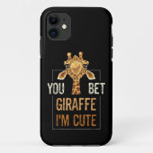 Schattigee Sarcastische Giraffe Dierenvriend je in Case-Mate iPhone Case (Achterkant)