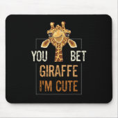 Schattigee Sarcastische Giraffe Dierenvriend je in Muismat (Voorkant)