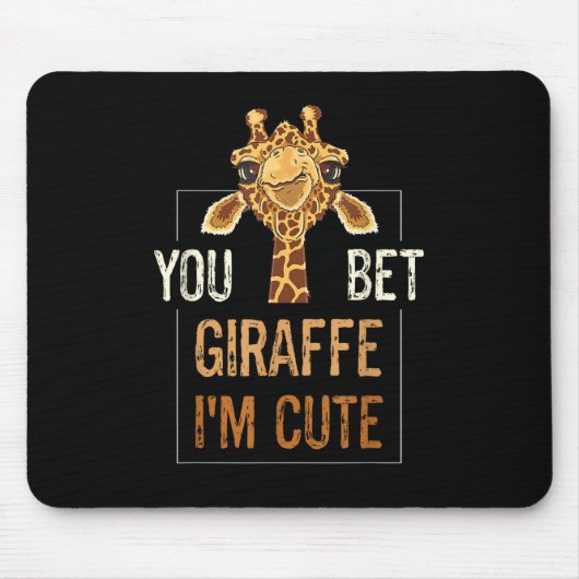 Schattigee Sarcastische Giraffe Dierenvriend je in Muismat (Voorkant)