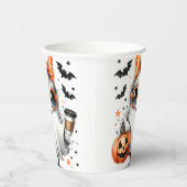 Schattigee Sassy Ghost Halloween Papieren Bekers (Rechts)