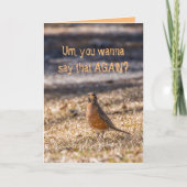 Schattigee Sassy Robin Funny Gezegde Groet Kaart (Voorkant)