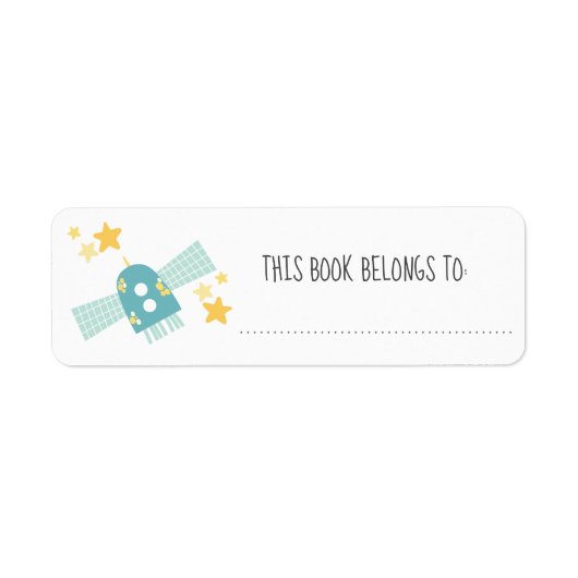 Schattigee satelliet & sterren Dit boek behoort to Etiket (Voorkant)