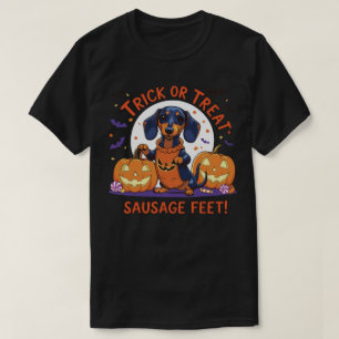Schattigee Sausage Dog Trick or treat Party T-shirt