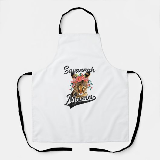 Schattigee Savannah Mama Flower Graphic Kitten Kat Schort (Voorkant)