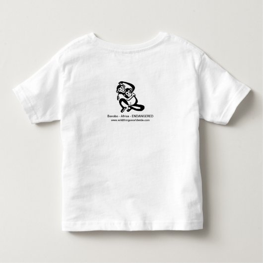 Schattigee Save BONOBOS-Bedreigde Dierengrafiek - Kinder Shirts (Achterkant)