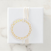 Schattigee Scallop Edge Doodle Circle Metallic Gif Bedankjes Labels (Met doos)