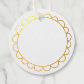 Schattigee Scallop Edge Doodle Circle Metallic Gif Bedankjes Labels (Voorkant)