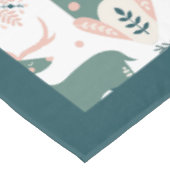 Schattigee Scandinavische bosdieren Sneeuwvlokken Tafelkleed (Gekanteld)