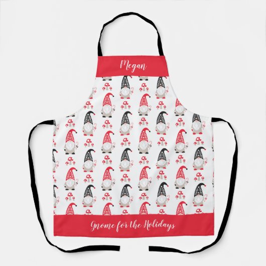 Schattigee Scandinavische Gnome Christmas Baking Schort (Voorkant)